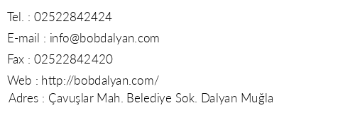 Han Dalyan Hotel telefon numaralar, faks, e-mail, posta adresi ve iletiim bilgileri